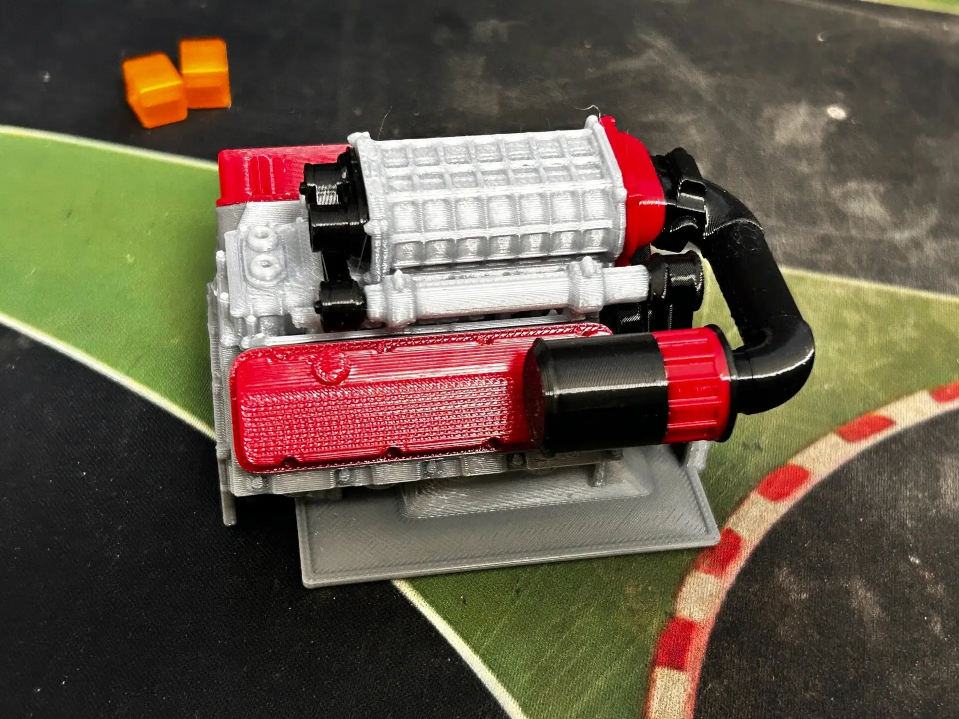 Rear Engine Model for Vanquish H10 Optic Kit 1/10RC Crawler Scale Upgrade Parts 3D Printed Multicolor PETG No-Drill Installation