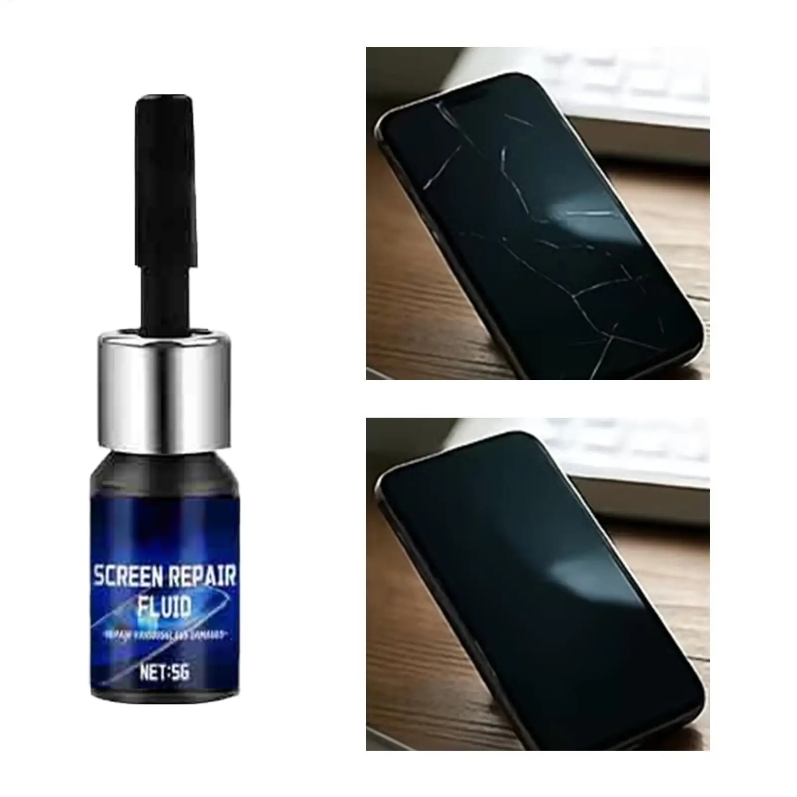 Colle de réparation d'écran de téléphone à séchage rapide, adhésif pour restaurer les rayures, élimine les rayures et les fissures pour smartphones, tablettes, montres, ordinateurs portables