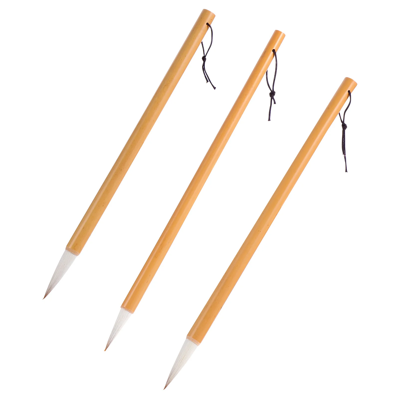 مجموعة فرش الخط مكونة من 3 قطع، قلم رسم احترافي للكتابة الصينية للمبتدئين، لوازم فنية مع الخيزران والصوف #4