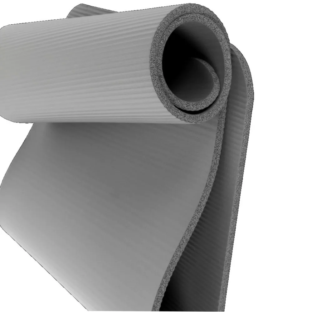 

NBR Foam Gray Fitness Pad with Leather Belt, Foldable, Comfortable and Not Slimmable