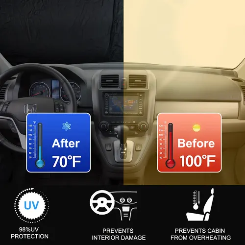 Imagen 2 del producto Para Honda Civic 2006 2007 2008 2009 2010 2011 cubierta parasol para parabrisas de coche ventana delantera parasol visera protección UV Accesorios