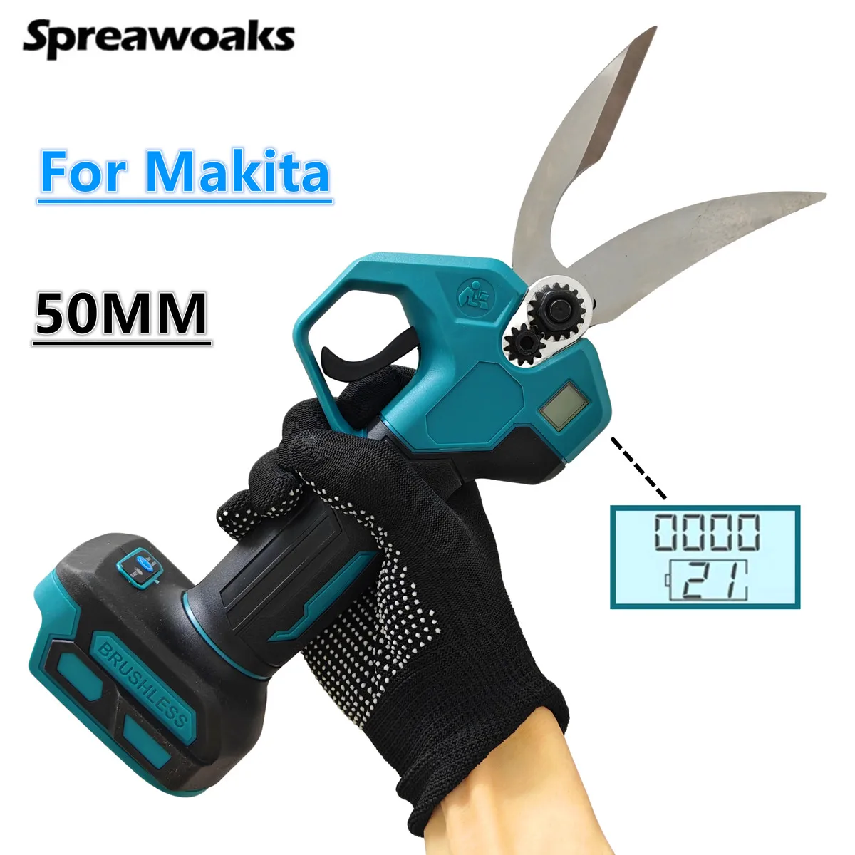 Brushless 50mm Electric Scissor Cordless Bone Meat Shear Pruner Vegetable Cutter Power Tools For Makita 18V Battery