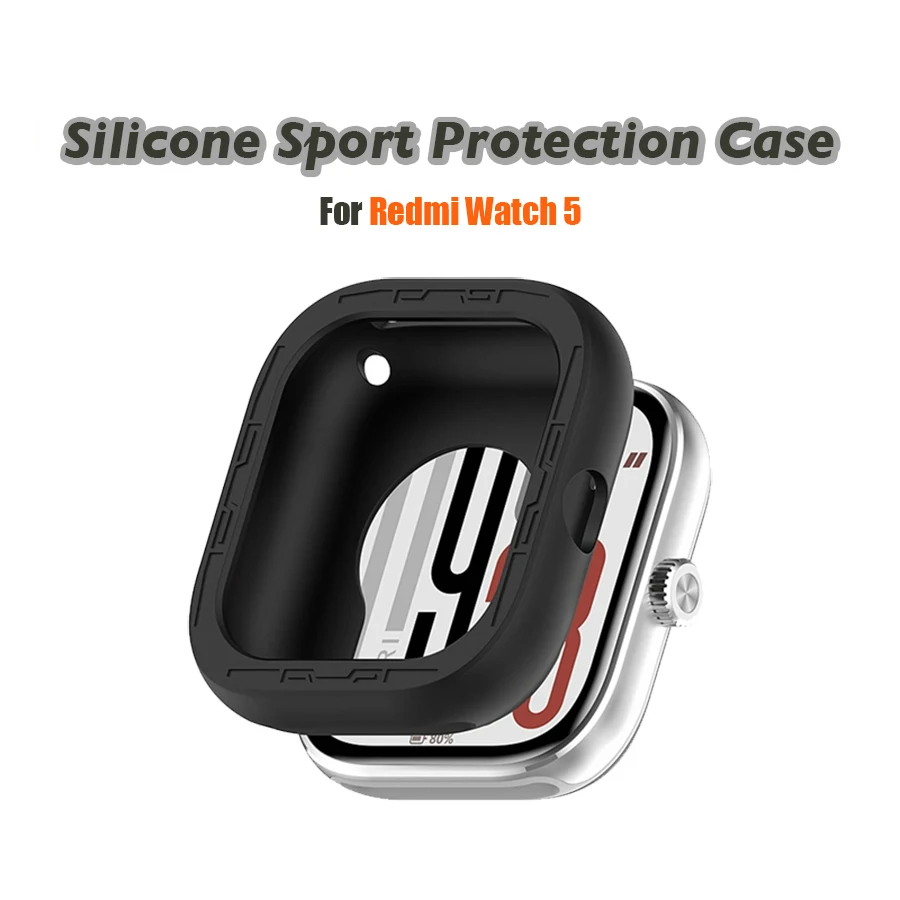 

Silicone Cases Soft sport Cover for Redmi Watch 5 Smartwatch Protector Shell Shockproof Screen Protection Frame Accessories