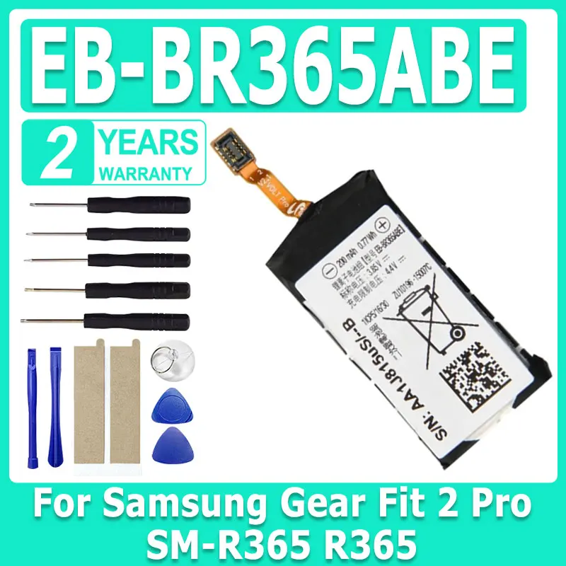 

200 мАч EB-BR365ABE Сменный аккумулятор для Samsung Gear Fit 2 Pro SM-R365 R365 Bateria + с инструментами