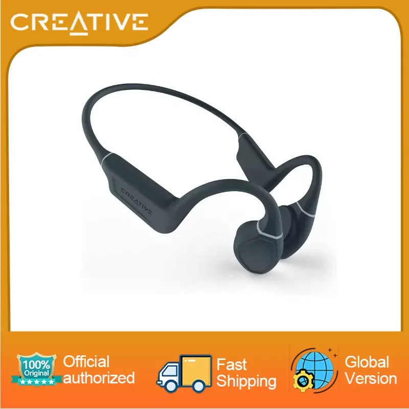 

Creative Outlier Free Wireless Bone Conduction Headphones with Bluetooth 5.3, IPX5 Sweat and Water Splash Resistance, Multipoint