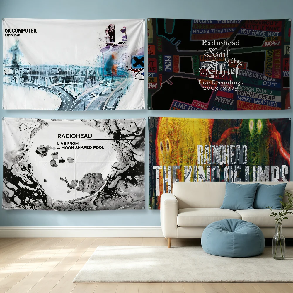 Singer R-Radiohead Art Flag Polyester Banner Flags For Party Club Camping Outdoor Interior Wall Paper Decoration Fans Gift