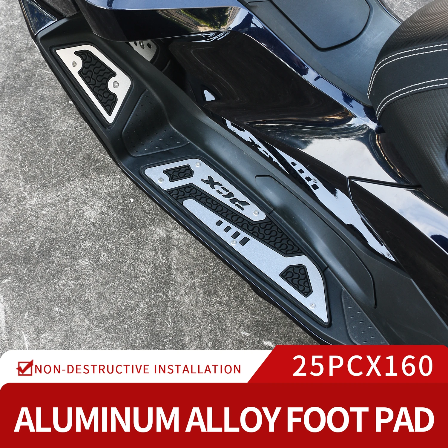 

Motorcycle Accessories Footrests for Honda PCX 125 160 PCX125 PCX160 2025 Modified Anti Slip Foot Pedals Rubber+Aluminum Alloy
