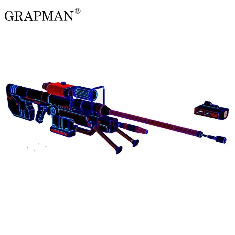 

H3 Sniper Rifle Gun 3D Paper Model DIY Puzzle Manual Papercrafts Toy