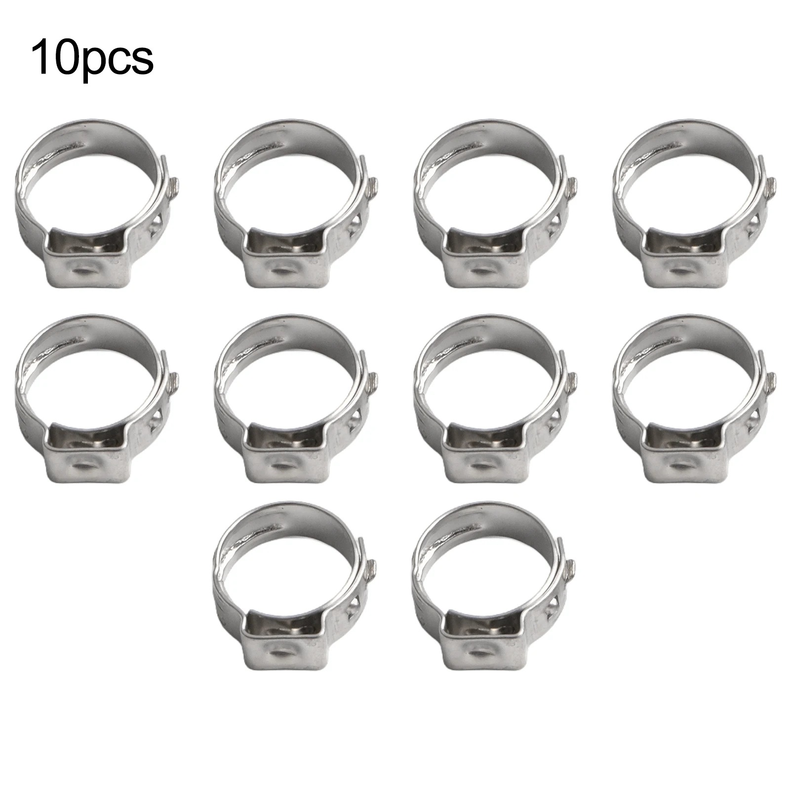 10pc Stainless Steel Ear Clips PEX Clamp Ring Crimp For Single Ear Hose Clamps 7mm 8mm 9mm 10mm 11.3mm 14mm Hardware Fastener