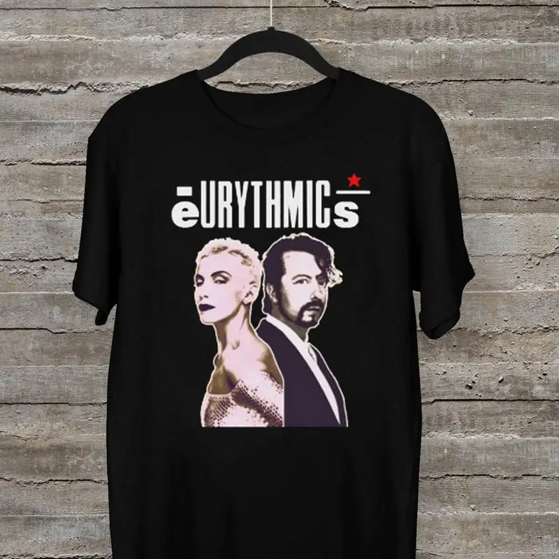 Dave Stewart y Annie Lennox Eurythmics camiseta negra de todas las tallas AG1128