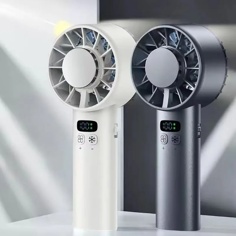 5200mah مروحة ضغط الجليد عالية السرعة التبريد المحمولة USB قابلة للشحن المحمولة LED شاشة ديجيتال للسفر في الهواء الطلق جديد