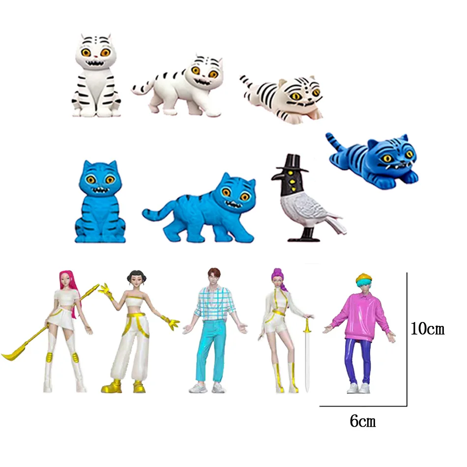 Juego de figuras de acción de cazadores de demonios Kpop, caja ciega Derpy Tiger Rumi Mira Zoey Sussy, muñecos coleccionables, regalos para seguidores