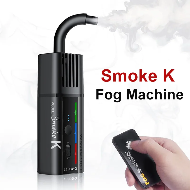 

LENSGO Smoke K Portable Fog Machine Handheld Smoke Machine with Remote Control Mini Fogger for Photography Stage Effects