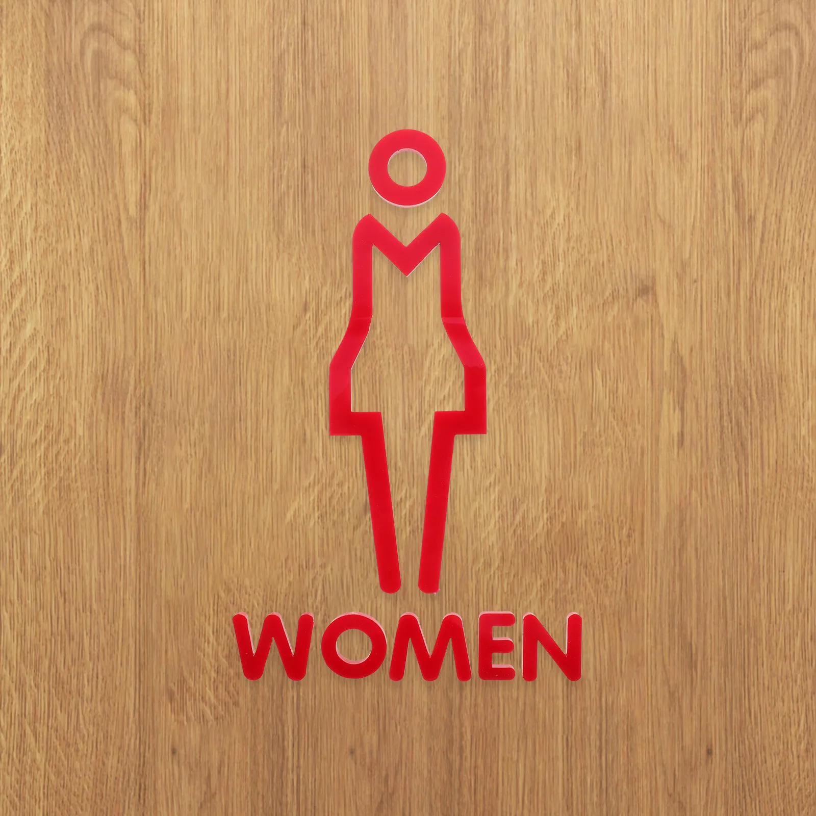 2個入り-自己粘着性アクリル製トイレサイン-男女別トイレ識別用浴室ドアサイン