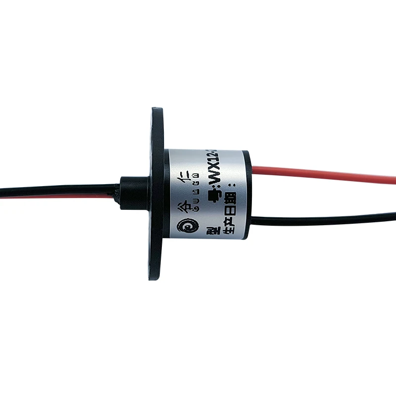 WX12-2P05 big current micro slip ring OD 12.4mm 2-way  5A cap type slip ring