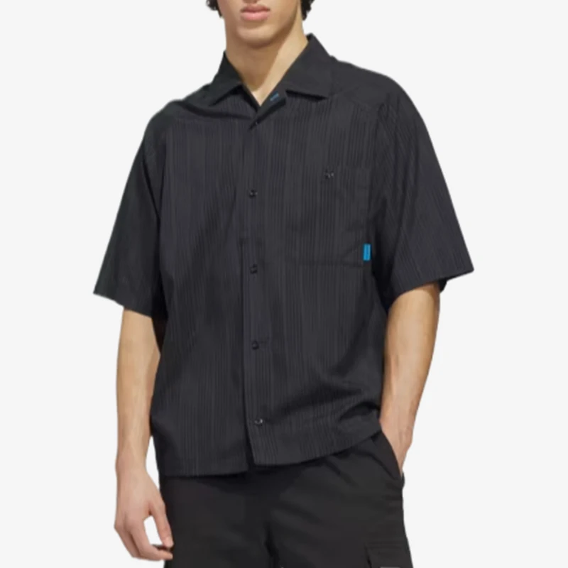 Adidas genuine clover retro button men's and women's casual short sleeved shirt KC6300