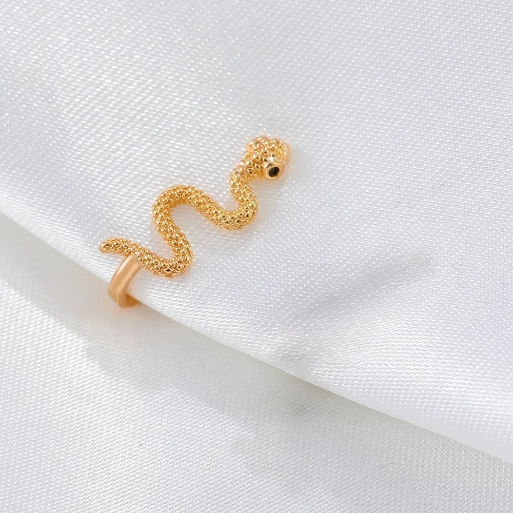 Gold Textured Snake Shape Nose - Vintage Fashion Rings For Women review and price