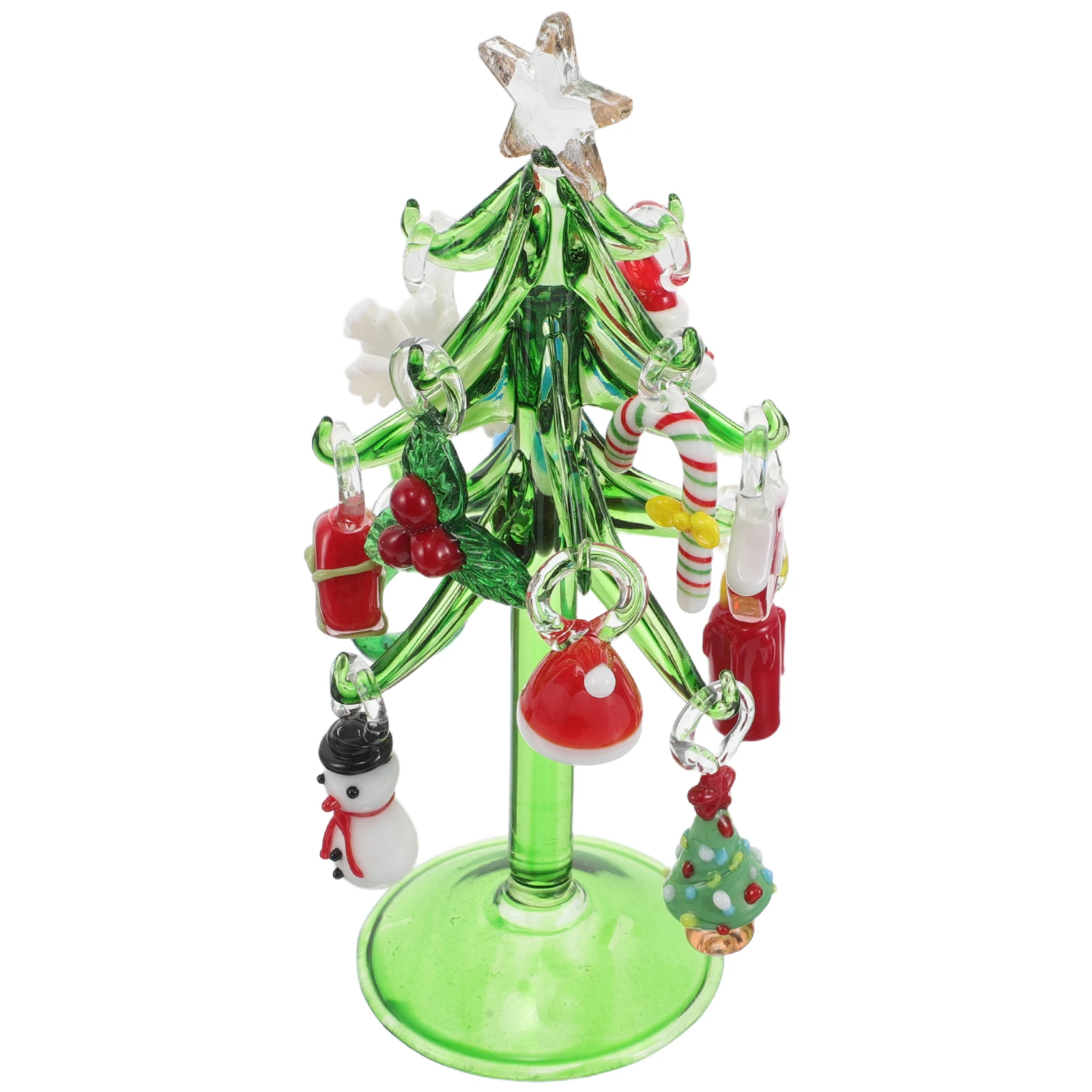

Small Crystal Tree Tabletop Ornament Glass Holiday Decoration Christmas Tree Art Piece for Home Office Festive Sparkle