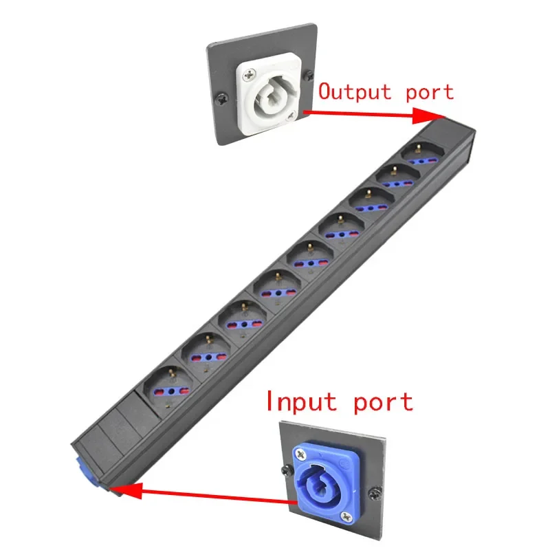 PDU power board Schuko Powerlink power link output box aviation plug 1-12AC German Italian socket wireless - Image 5