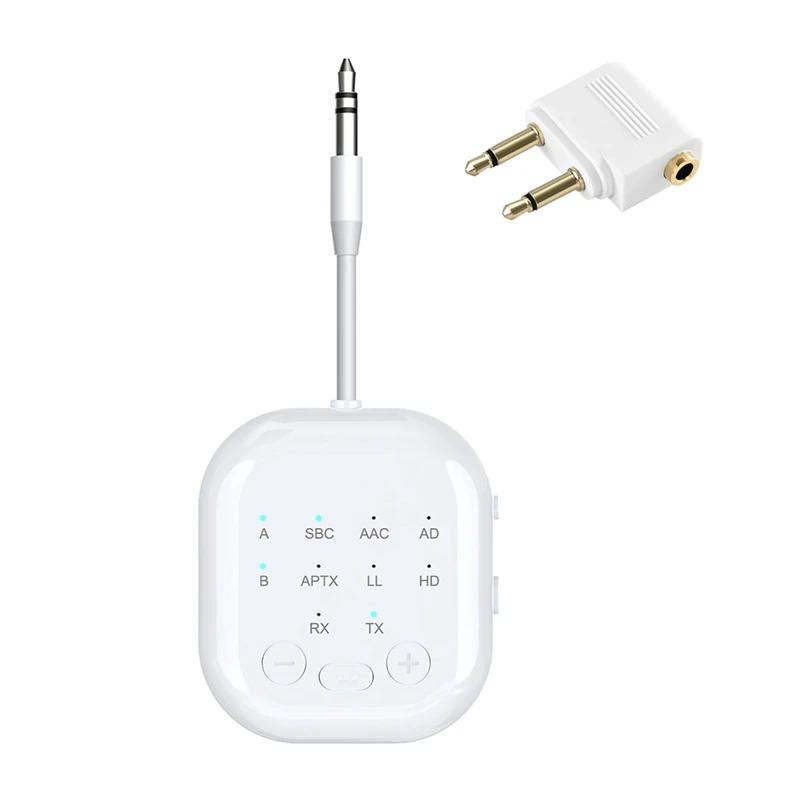 บลูทูธ 5.4 ตัวรับสัญญาณ 3.5 มม.AUX สเตอริโออะแดปเตอร์ไร้สาย 2-In-1 อะแดปเตอร์บลูทูธ