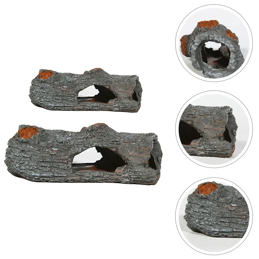 

2Pcs Creative Resin Aquarium Decoration Fish Tank Decor Safe for Fresh Saltwater Environment Durable Nonfading Longlasting Craft