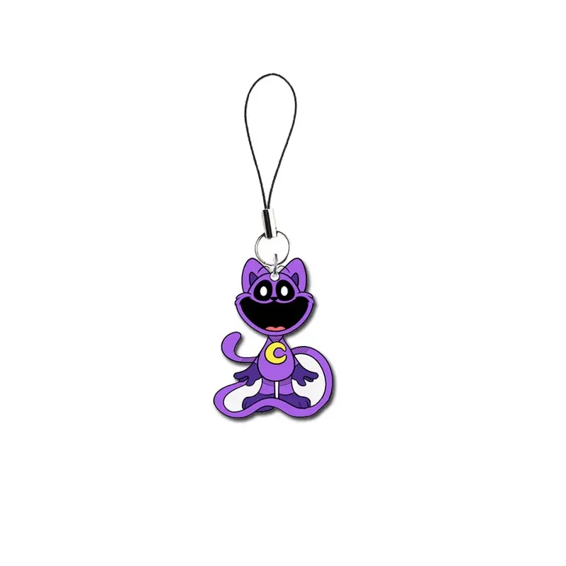 Smiling critters mobile phone chain cute keychain giftcatnap charm funny pendant small keyring laveros