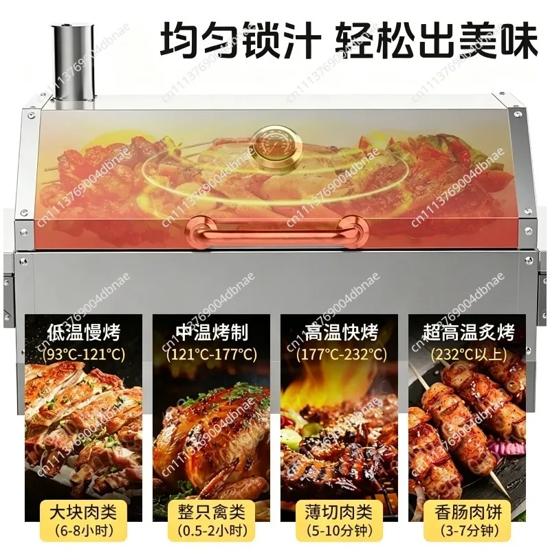 Portable Stainless Steel Grill with Adjustable Charcoal Tray Rotary Flip Design for Outdoor Camping in Home Gardens