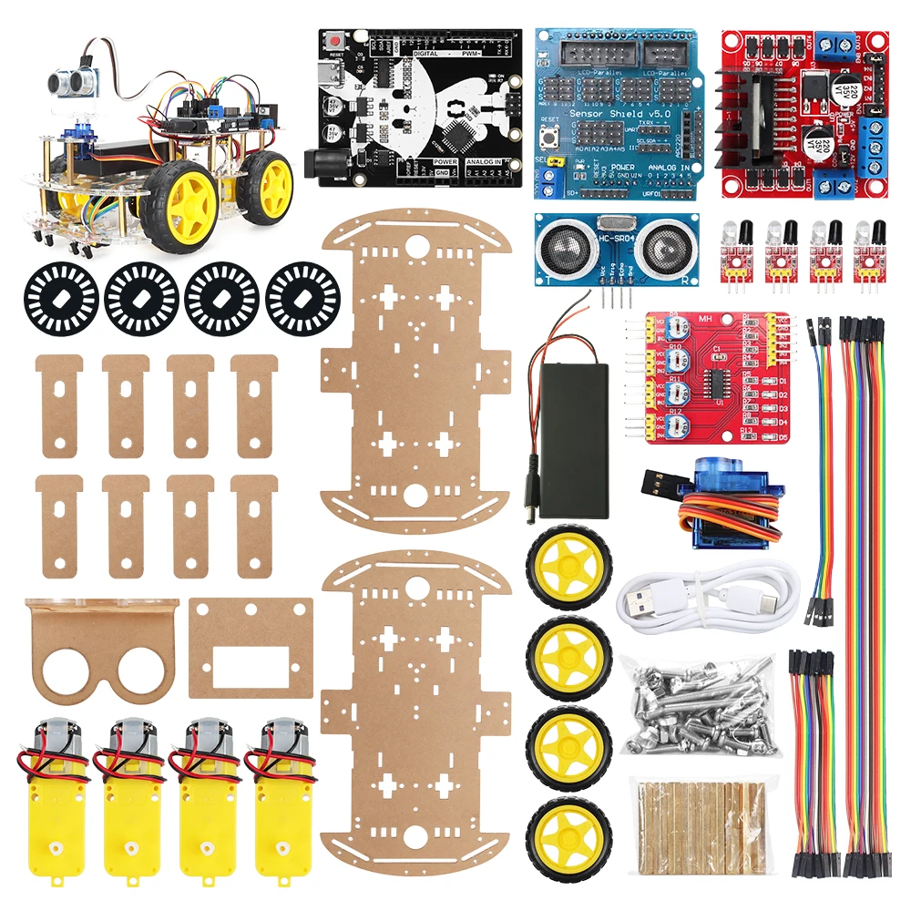 Starter Complete Smart Automation Robot Car Kit for Arduino Programming DIY Fun Robotics Educational Kits for STEM Learning Set