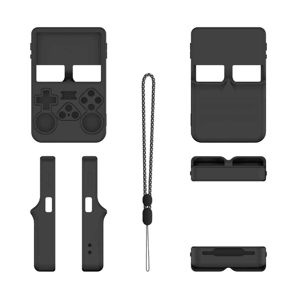 حافظة من السيليكون حافظة واقية مضادة للصدمات ومضادة للخدش وغطاء حماية من الجلد الناعم لوحدة تحكم ألعاب ANBERNIC R36S