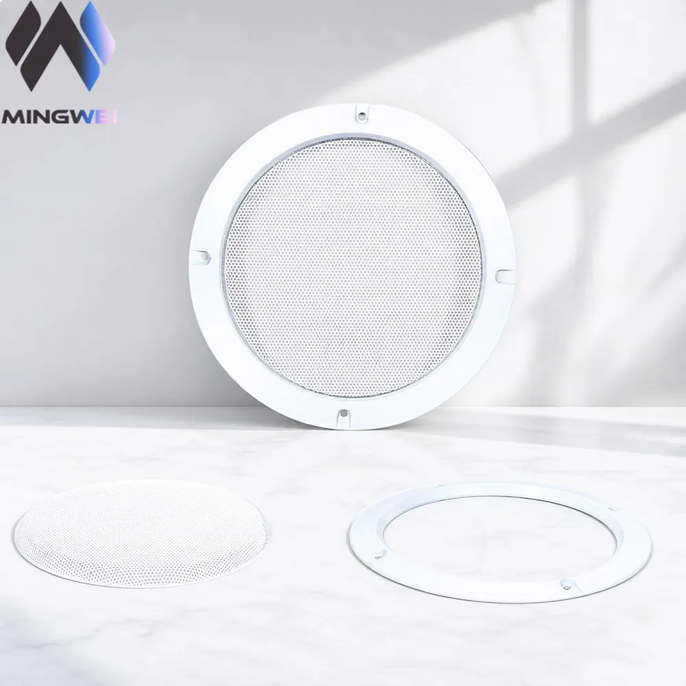 MW Audio 2 szt. Białe metalowe osłony głośnikowe z żelaznego drutu, plastikowa rama obudowy 2/3/4/5/6.5/8/10 cali do samochodu i domu — zdjęcie produktu 3