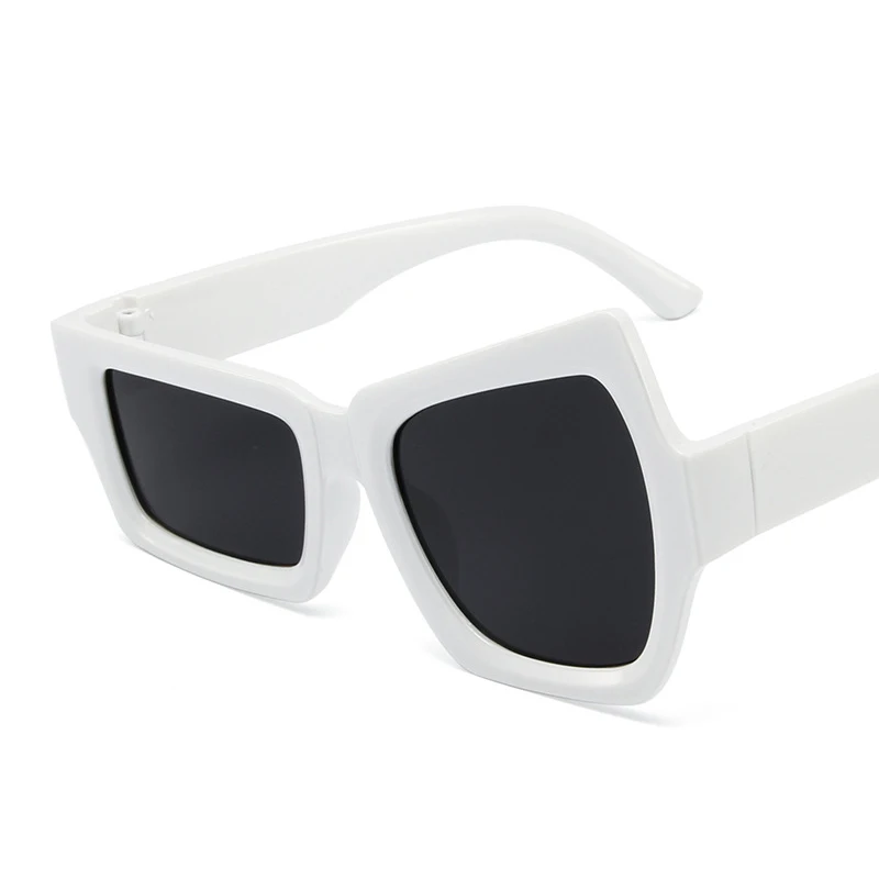 Funny Irregular Square Sunglasses Man Fashion Personality Brand Designer Sun Glasses Male White Black Shades Oculos De Sol