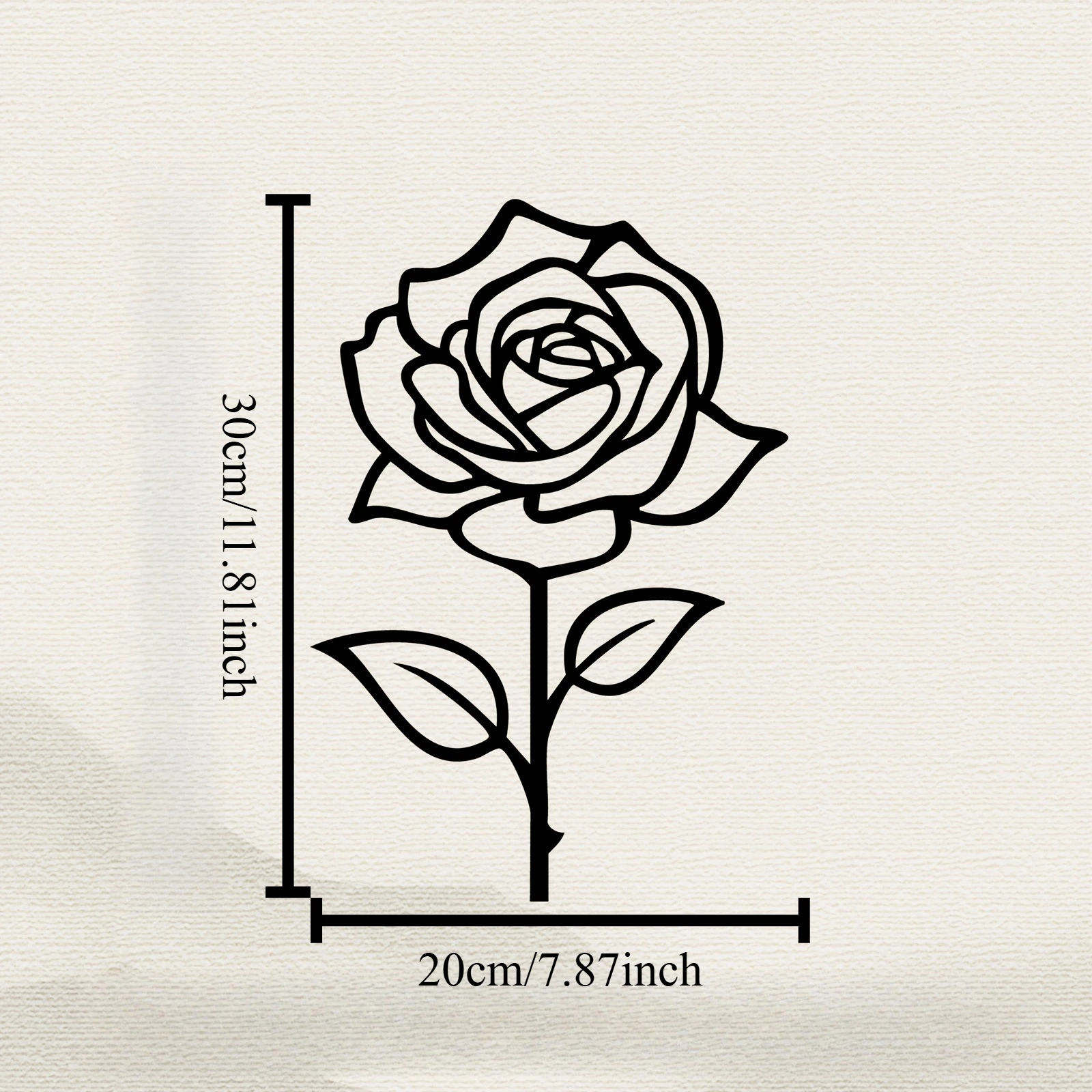 CIFBUY Wrought Iron Rose Wall Art Sculpture Rustic Flower Metal Decor, Elegant Love Theme Hanging Statue for Bedroom Garden Fenc