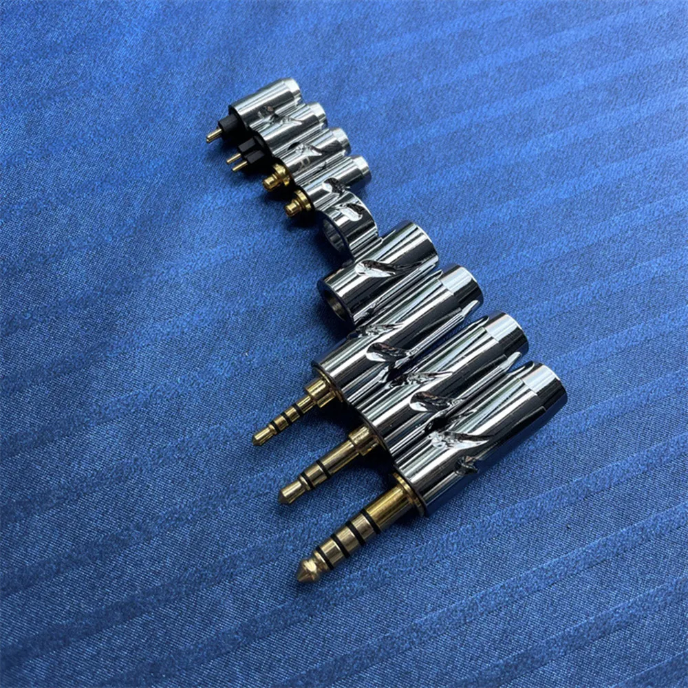 One Set Diy Metal Earphone Jack Plug Splitter Slider Plug MMCX 0.78 A2DC IE400 2.5 3.5 4.4 Jack Plug Diy Earphone Accessories