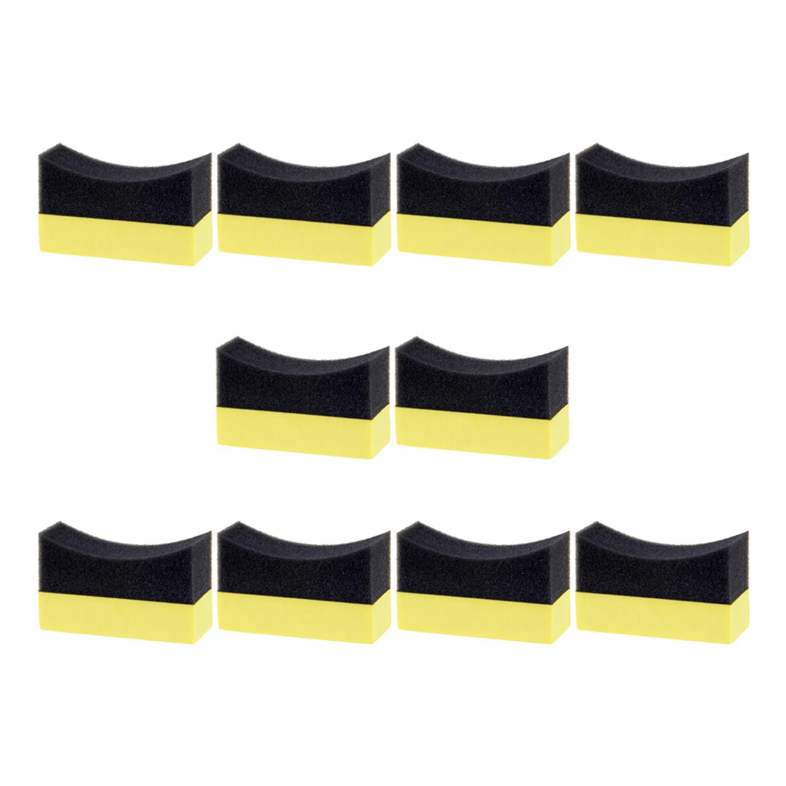 10Pcs Car Sponge Tire Dressing Applicator Pad Compounded Pe Soft Surface High-Density Wax Polishing Cleaning Tool for Car
