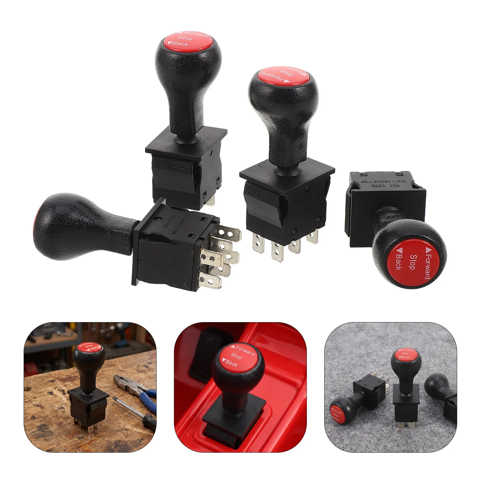 4Pcs Electric Vehicle Switch Forward Stop Reverse Control Replacement Gear Shift Lever for Kids Ride on Car Joystick Automatic
