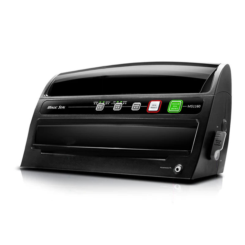 เครื่องซีลสูญญากาศบรรจุภัณฑ์และปิดผนึกถนอมอาหารเปียกและแห้งขนาดเล็กเครื่องบรรจุภัณฑ์สูญญากาศอัตโนมัติ MS1106