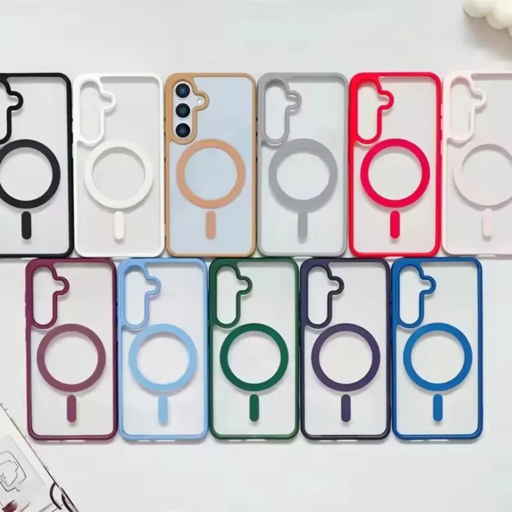 Magnetic Wireless Charging Colorful Style Anti-Drop Phone Case For Samsung Galaxy S26 S25 S24 S23 S22 Uitra Plus FE 5G Cover