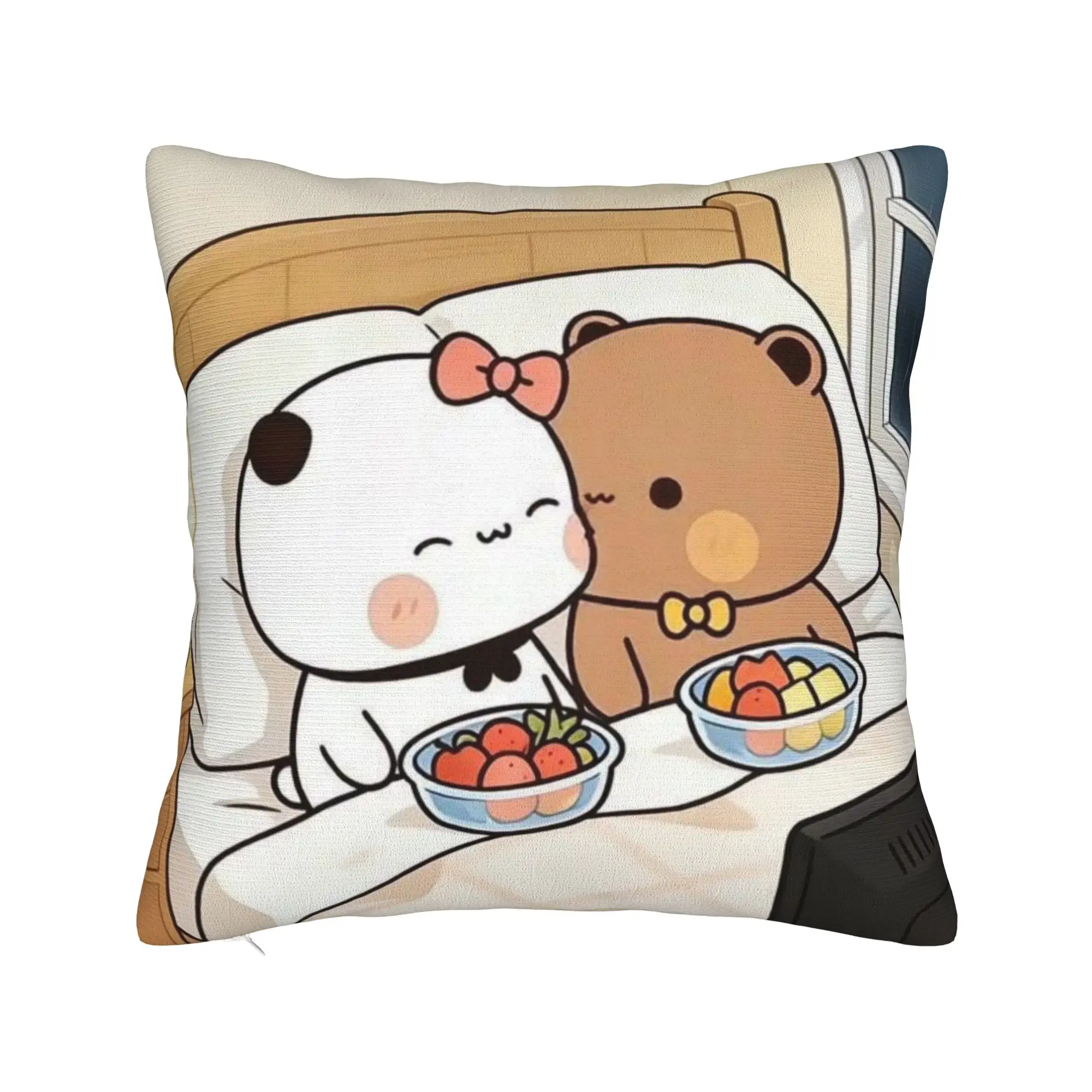 Cartoon Panda Bubu Dudu Pillowcase Polyester Cushion Cover Decorative  Pillow Case Cover Home Zipper 40*40cm