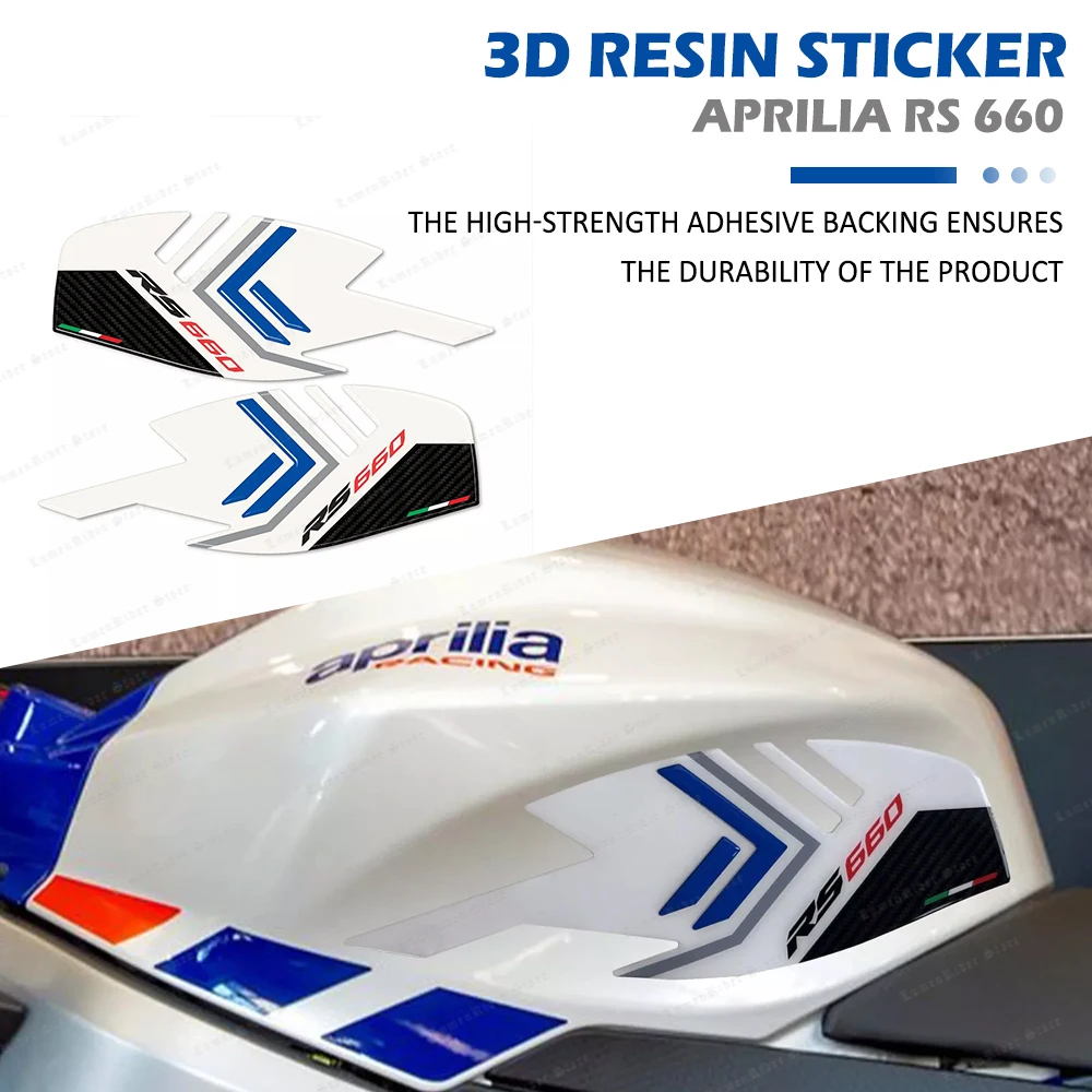 

2024 Motorcycle Accessories Tank Pad Sticker 3D Epoxy Resin Protective Sticker For Aprilia RS 660