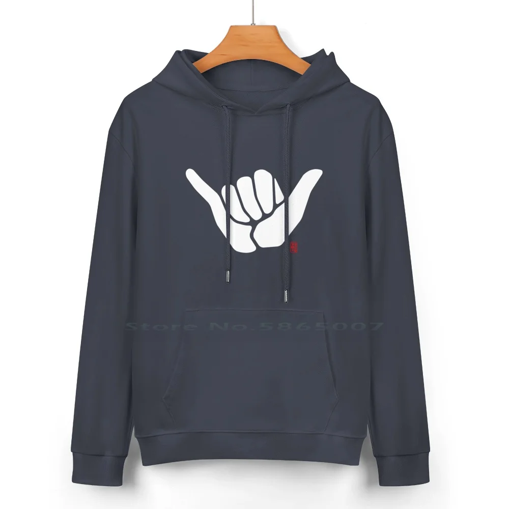 Hang Loose Pure Cotton Hoodie Sweater 24 Colors Hang Loose Hawaii Hand Sign Surf Beach Shaka 73553 100% Cotton Hooded