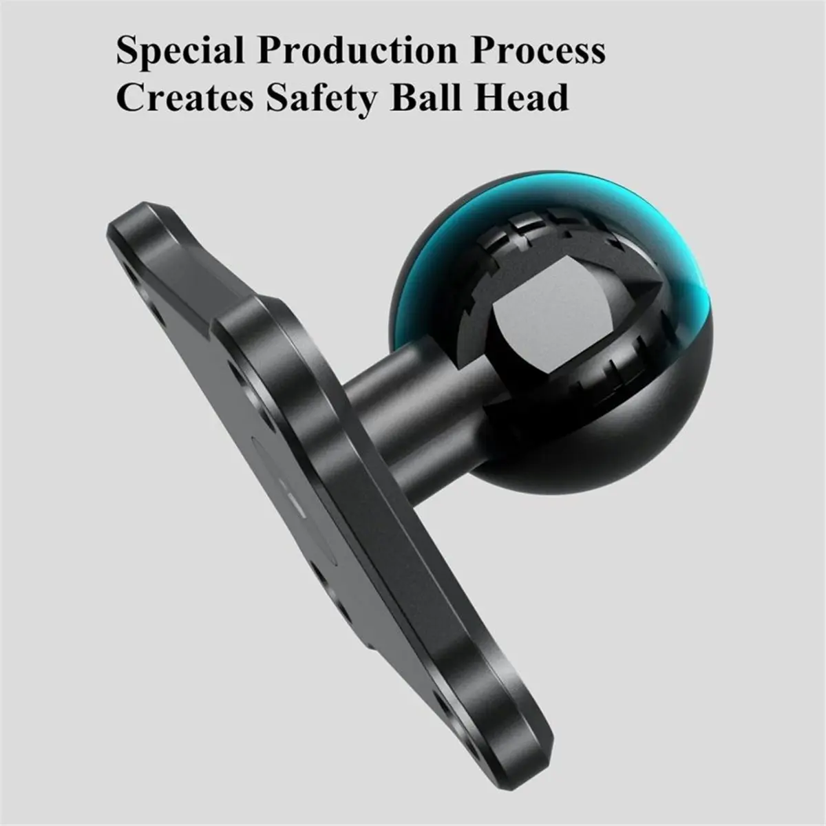 【MUST-HAVE LIST】 1'' Ball Mount Base with 4-Hole AMPS Square Plate Rubber Ball Compatible with 1 Inch Ball Double Socket Arm
