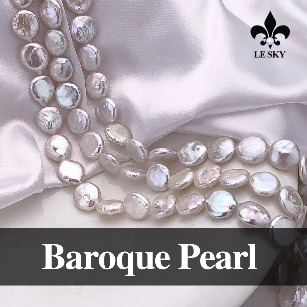 

36cm Natural Freshwater Pearl Beads Round Pearl Loose Spacer Beaded for Making DIY Jewerly Necklace Bracelet Earrings 13-15mm