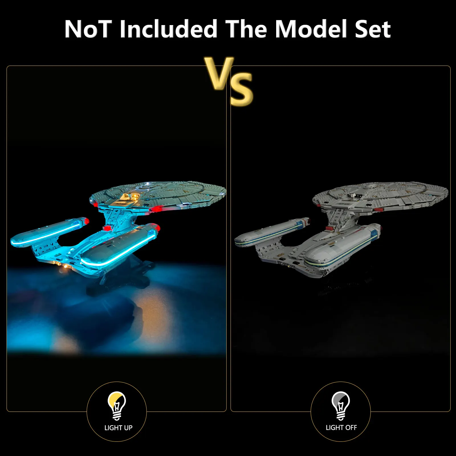 LYBMTWF LED Lighting Kit for Lego 10356, DIY Light For Star Trek Building Blocks, Model Bricks Not Included - view 4