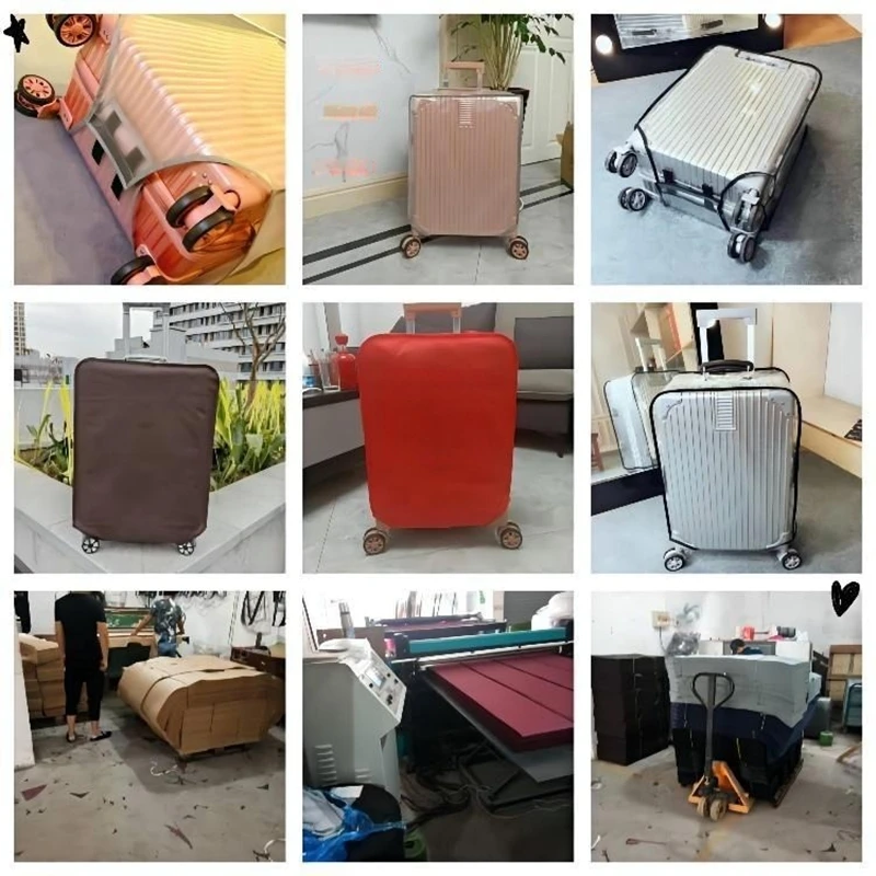 Luggage Cover Transparent PVC Thicken Durable Waterproof Trolley Protective Cover Suitcase Dust Protector Cover Travel Accessory