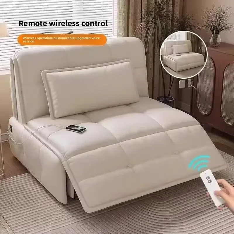 Recliner Chair Modern Metal Frame Synthetic Leather Electric Remote Control Foldable Gliding One Seat Storage Washable Home