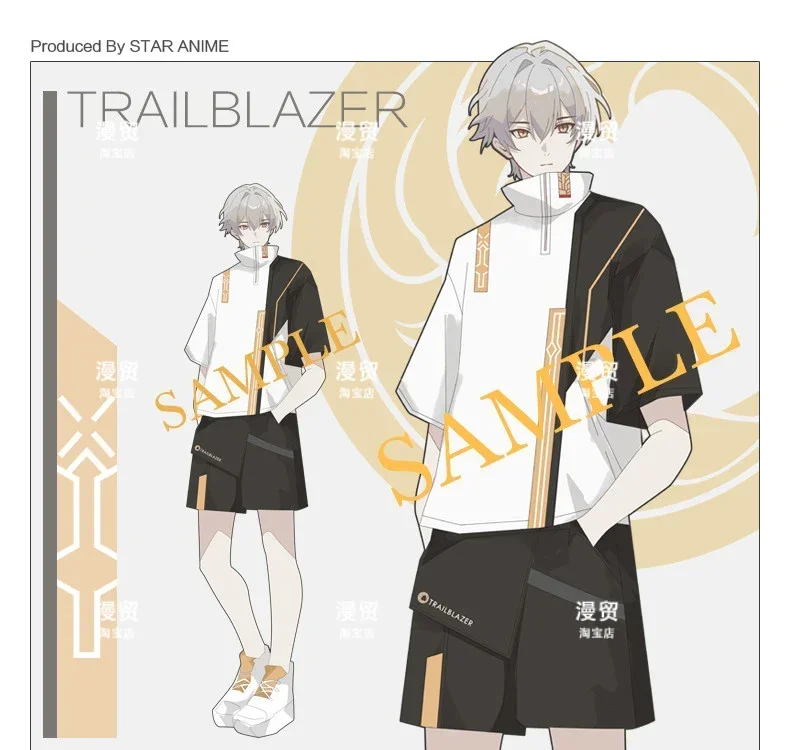 Game Anime Honkai: Star Rail Trailblazer Fashion T-shirt Men Women Summer Uniform Short Sleeved Top Shorts Suit Cosplay Costume