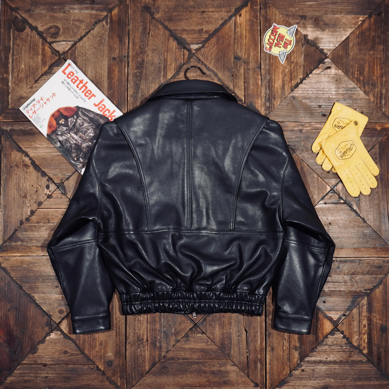Tailor Brando American Vintage Italian Full-Grain Water-Dyed Cowhide Men's Oversize Genuine Leather Jacket