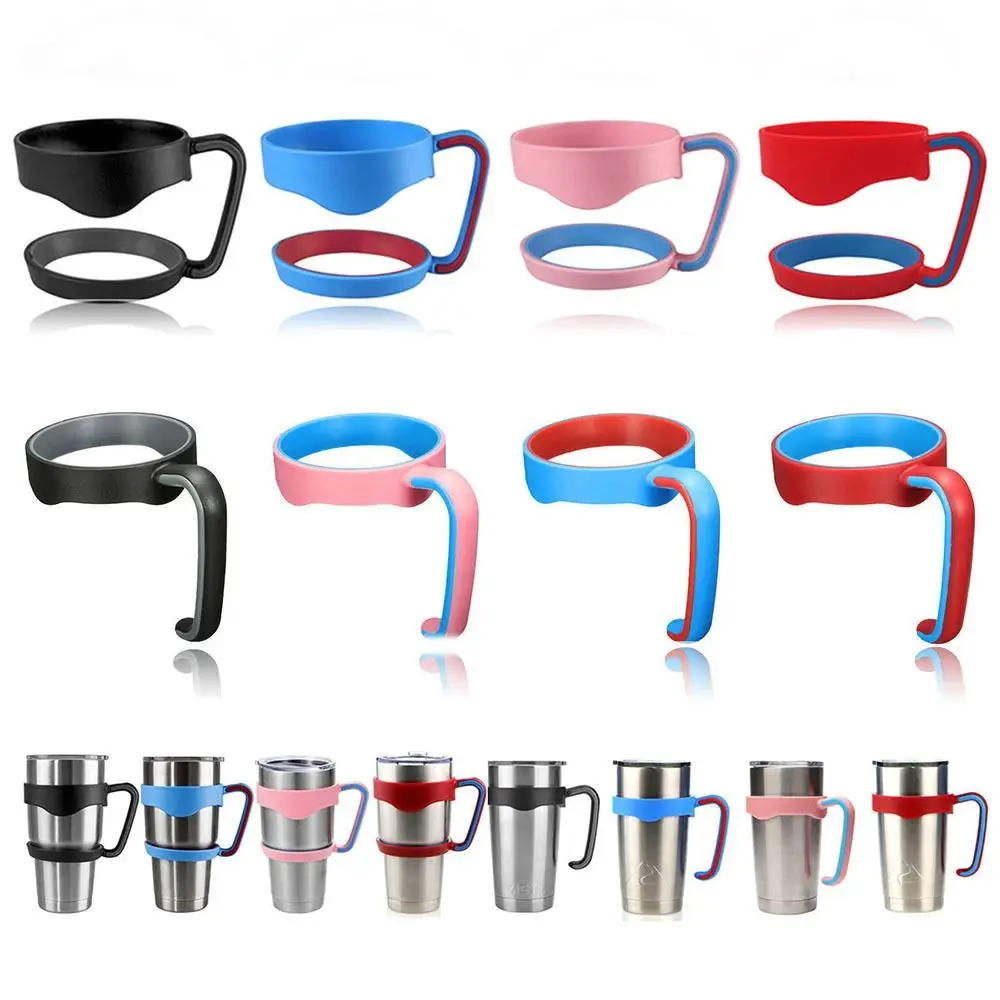 1Pcs Mug Base Tumbler Cup Handle 4 Color Drinkware Water Bottle Holder Bottle Accessory Portable for Yetti Rambller 20oz/30Oz