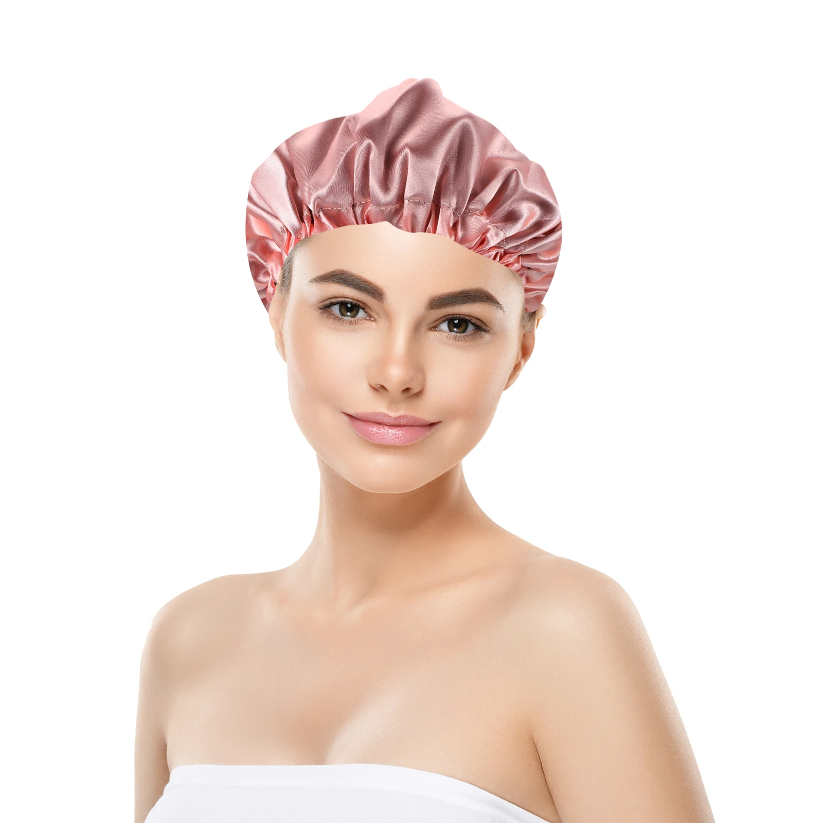 

Satin Sleep Hat Women Curly Hair Care Soft Silky Elastic Band Big Size Fits Different Heads Long Short Hair Smooth