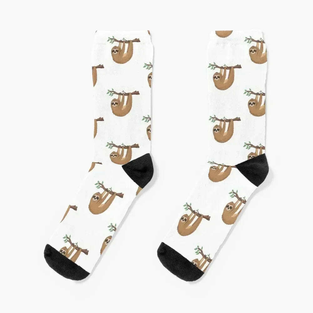 

Sloth Socks football happy bright garter man Socks Man Women's